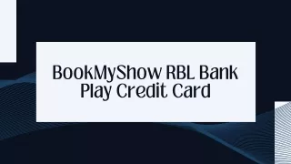 BookMyShow RBL Bank Play Credit Card