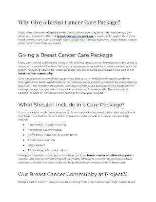 Why Give a Breast Cancer Care Package (1)