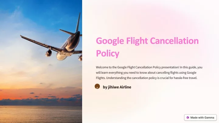 google flight cancellation policy