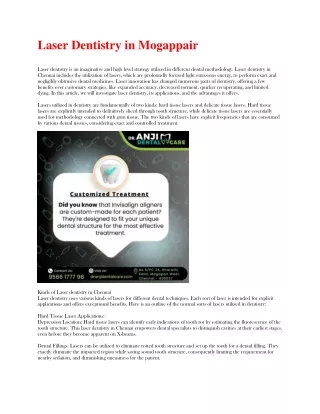 laser dentistry in mogappair laser dentistry