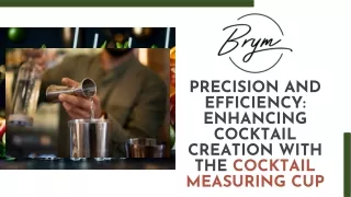 PRECISION AND EFFICIENCY: ENHANCING COCKTAIL CREATION WITH THE COCKTAIL MEASURIN