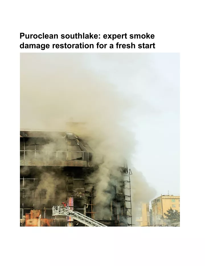 puroclean southlake expert smoke damage