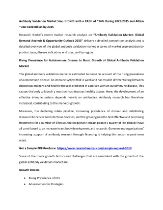 antibody validation market size growth with
