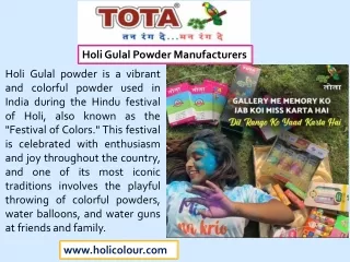 Holi Gulal Powder safe for the skin and eco-friendly