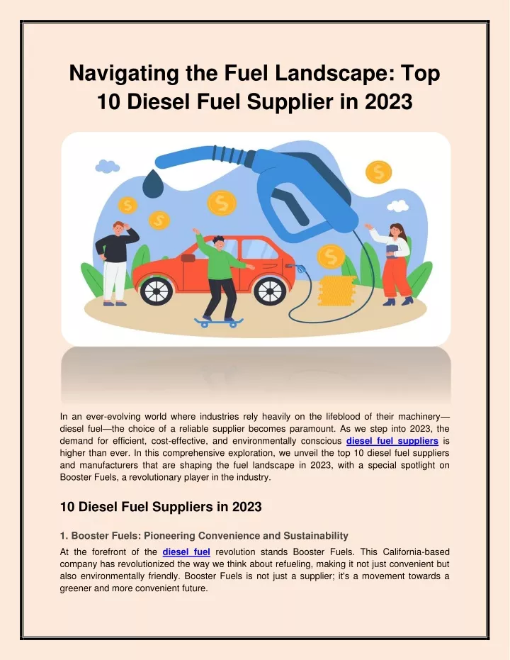 PPT - Navigating the Fuel Landscape: Top 10 Diesel Fuel Supplier in 