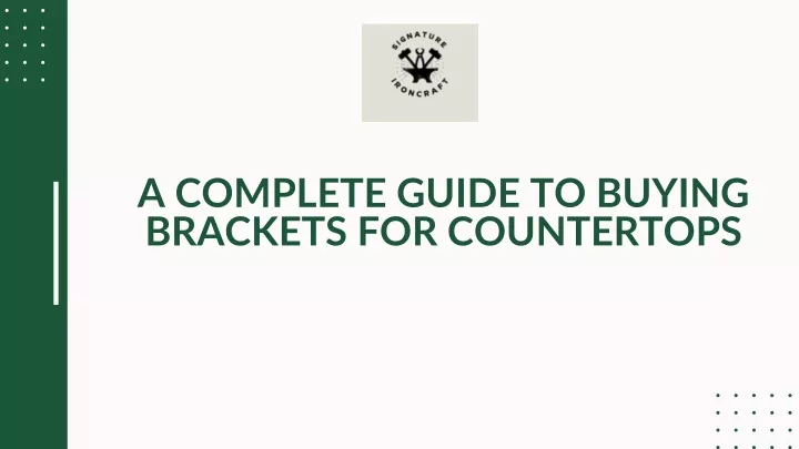 a complete guide to buying brackets