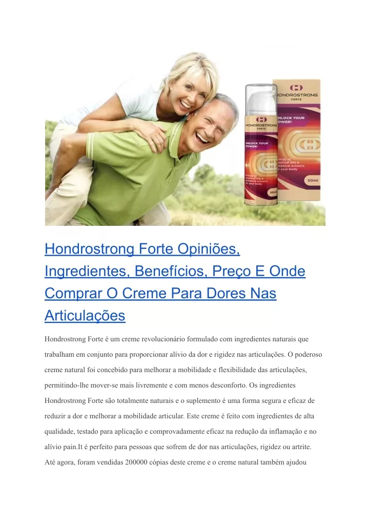 hondrostrong forte opini es ingredientes benef