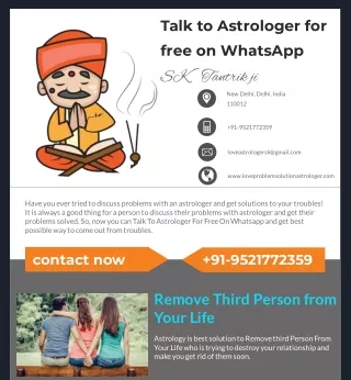 Talk to astrologer for free on WhatsApp - Astrology consultation on phone