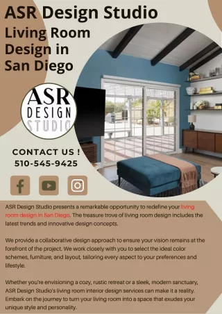 ASR Design Studio: Living Room Design in San Diego