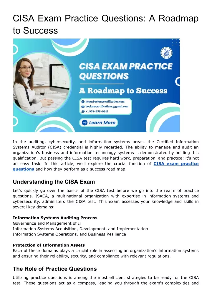 cisa exam practice questions a roadmap to success