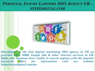 Personal Injury Law SEO Agency UK - stixxdigital.com