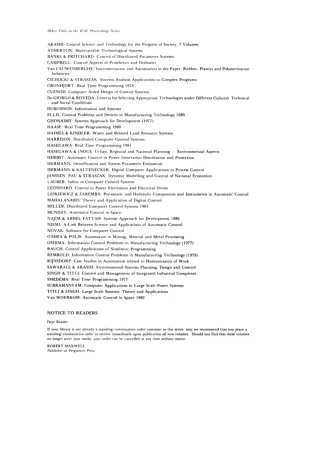 other titles in the ifac proceedings