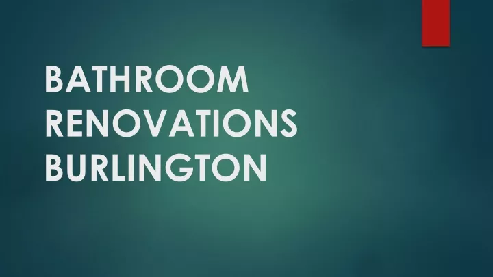 bathroom renovations burlington