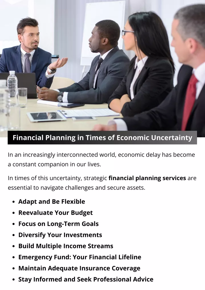 financial planning in times of economic