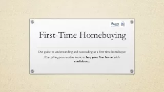 First-Time Homebuying - loewengroup.ppt
