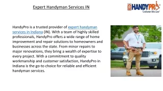 Expert Handyman Services IN