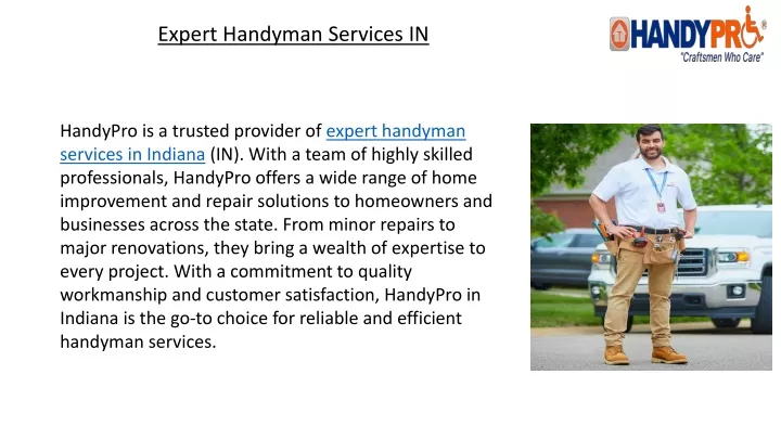 expert handyman services in