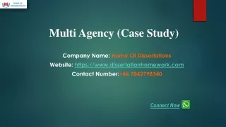 Multi Agency (Case Study)