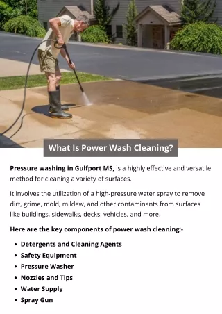 What Is Power Wash Cleaning?