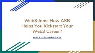 Web3 Jobs: How ASB Helps You Kickstart Your Web3 Career?