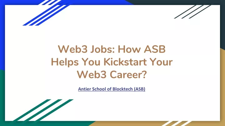 web3 jobs how asb helps you kickstart your web3 career