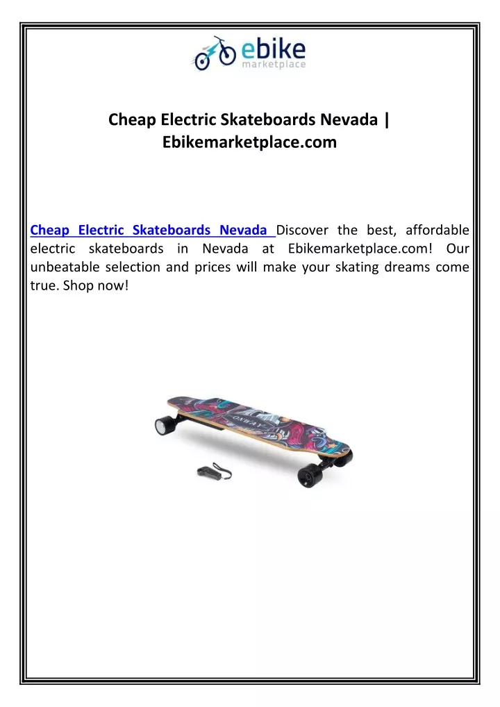 cheap electric skateboards nevada