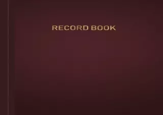 GET (️PDF️) DOWNLOAD General Record Book, Log & Notebook with Numbered Pages: 8x10' Ruled, Simple Lined Journal, Ledger