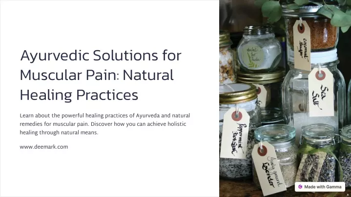 ayurvedic solutions for muscular pain natural