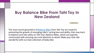 Buy Balance Bike From Tahi Toy In New Zealand