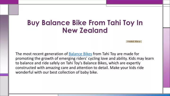 buy balance bike from tahi toy in new zealand