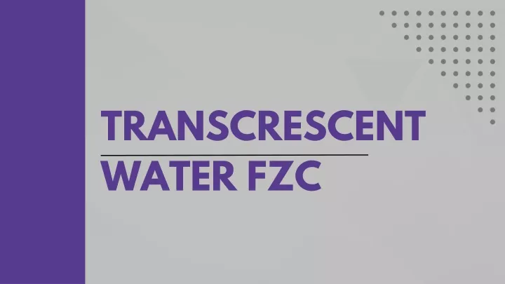 transcrescent water fzc