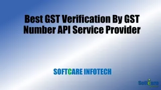 Best GST Verification By GST Number API Provider Company