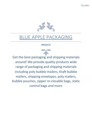 Packaging and Shipping Materials