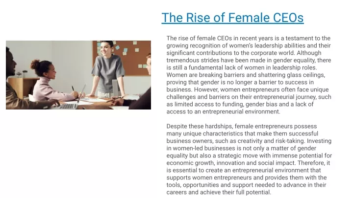 the rise of female ceos