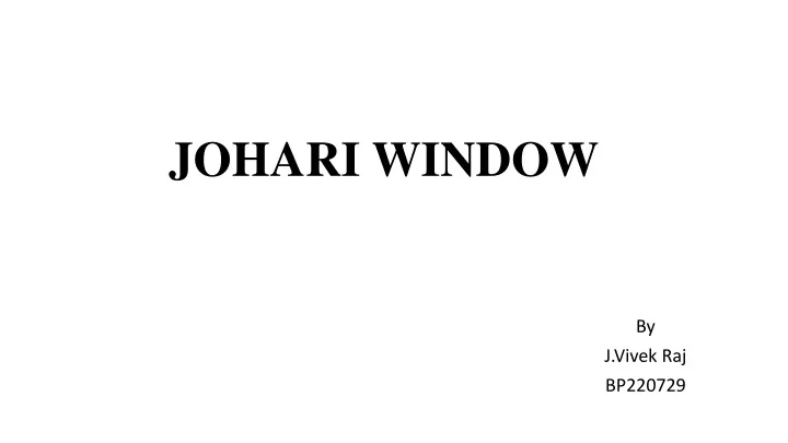 johari window
