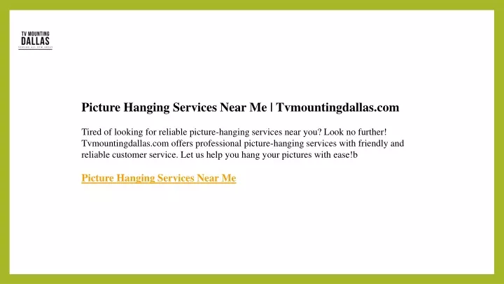 picture hanging services near me tvmountingdallas