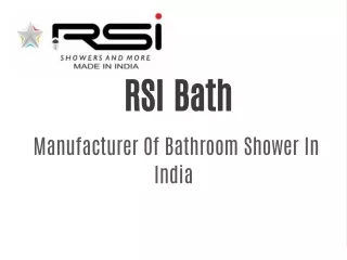 Rs International is one of the leading manufacturers and traders of bathroom shower  in Delhi India