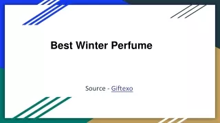 Best Winter Perfume