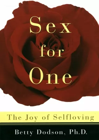 get [PDF] Download Sex for One: The Joy of Selfloving ebooks