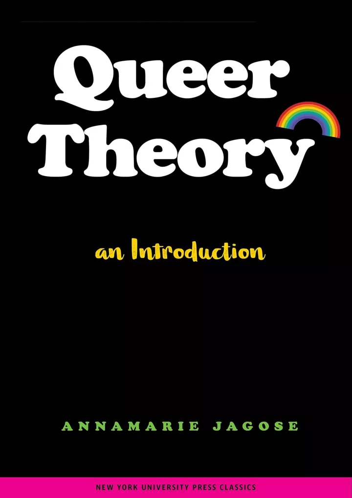 queer theory an introduction download pdf read