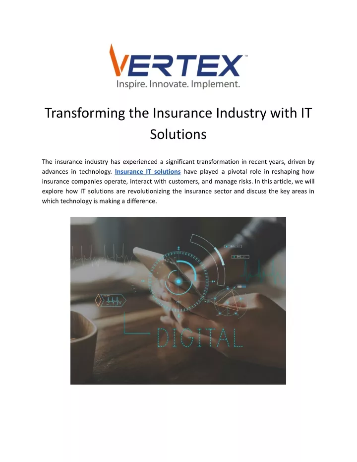 transforming the insurance industry with