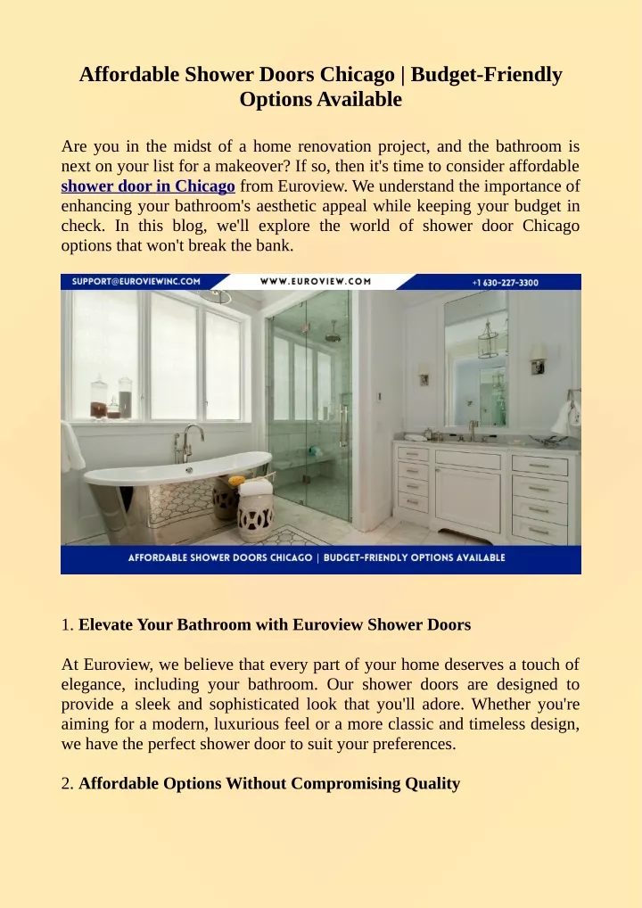 affordable shower doors chicago budget friendly