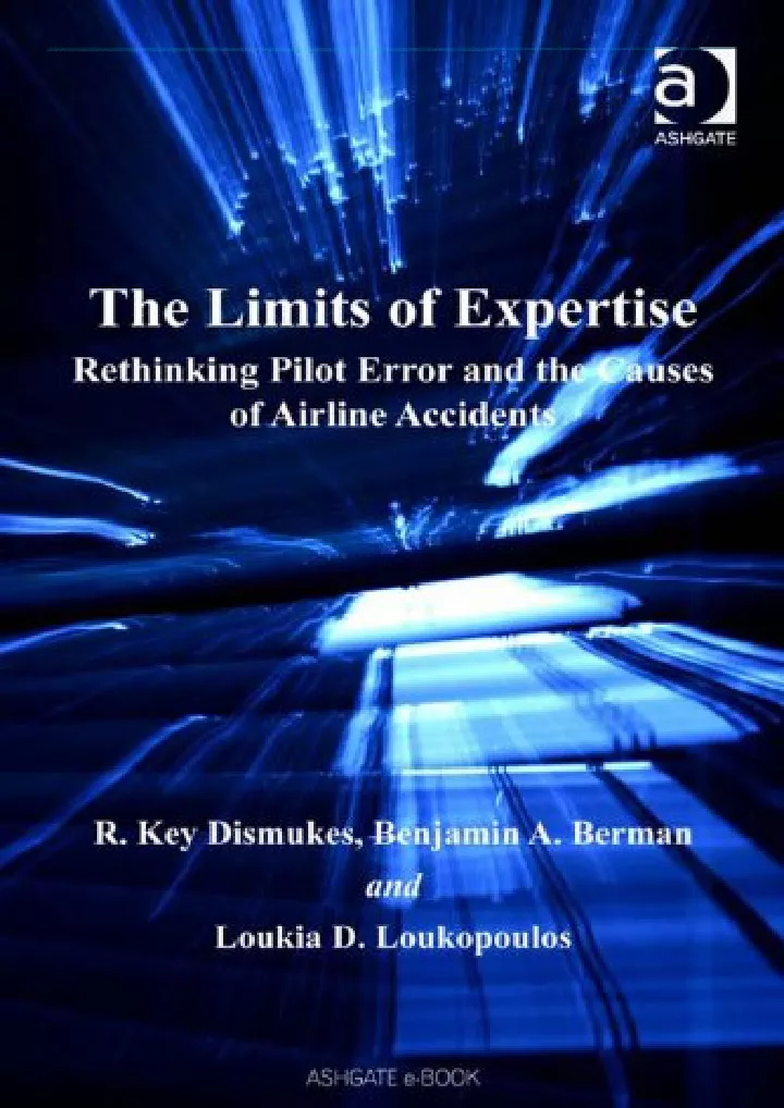 the limits of expertise rethinking pilot error