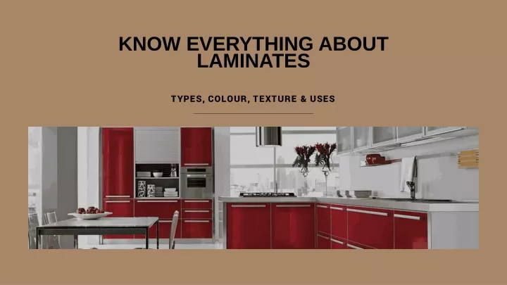 know everything about laminates