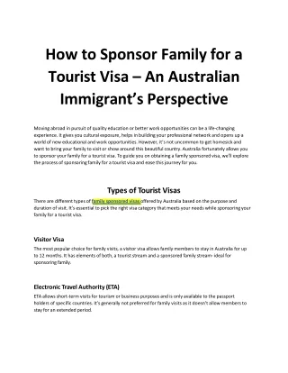 How to Sponsor Family for a Tourist Visa – An Australian Immigrant's Perspective.docx