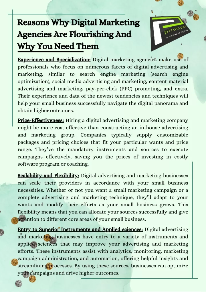 reasons why digital marketing agencies