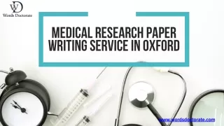 Medical Research Paper Writing Service in Oxford