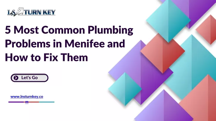 5 most common plumbing problems in menifee