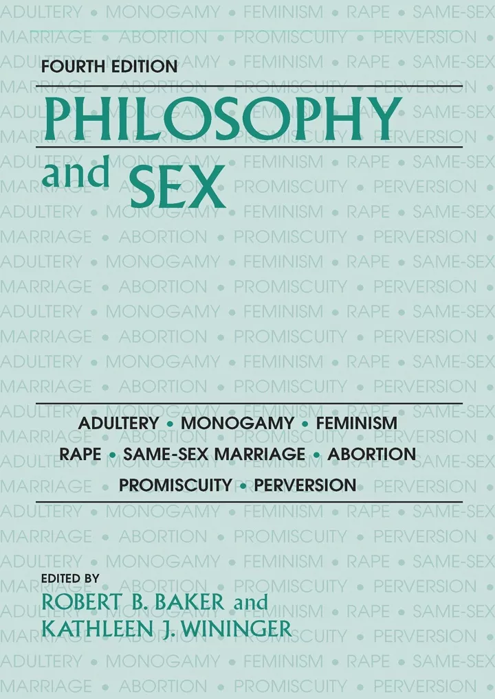 philosophy and sex adultery monogamy feminism