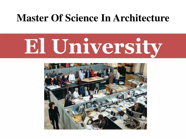 master of science in architecture